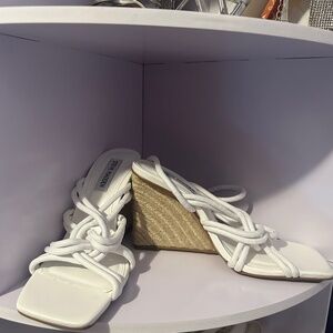 Steve Madden -Idolized Square Toe Wedge Lace up Sandal